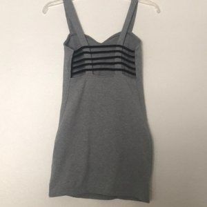 Brandy Melville Grey Caged Back Bodycon Dress